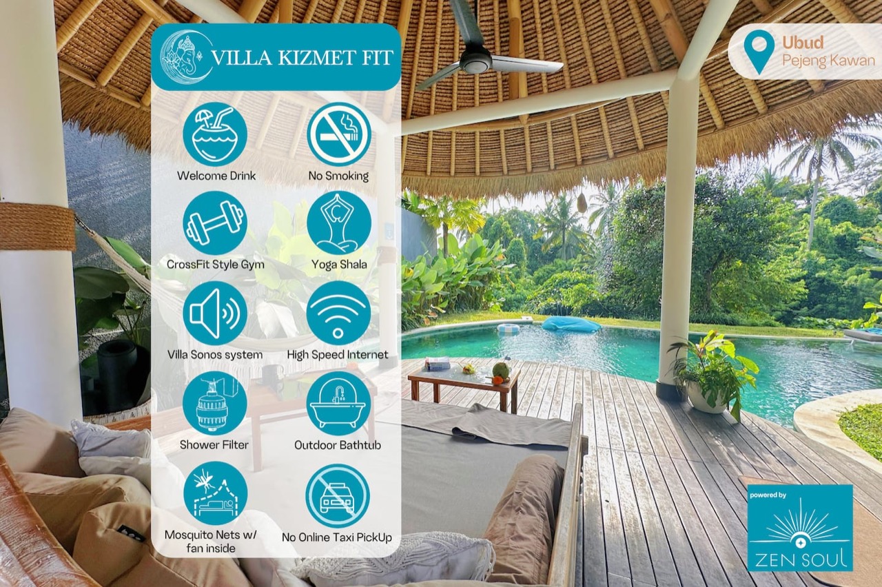 Villa Kizmet Fit, 10min Ubud, C...