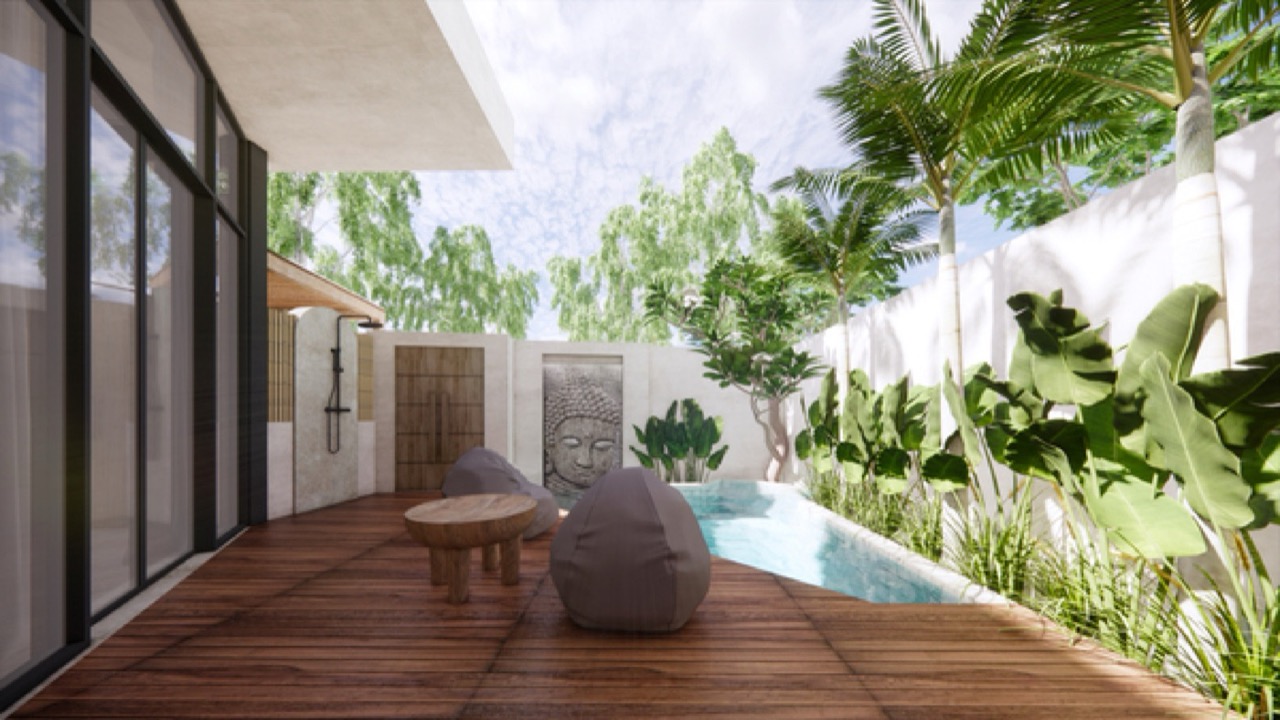 1-Bedroom Modern Tropical Villa Close to Nunggalan